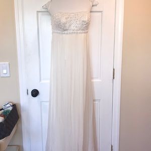 White strapless gown from Camille la vie